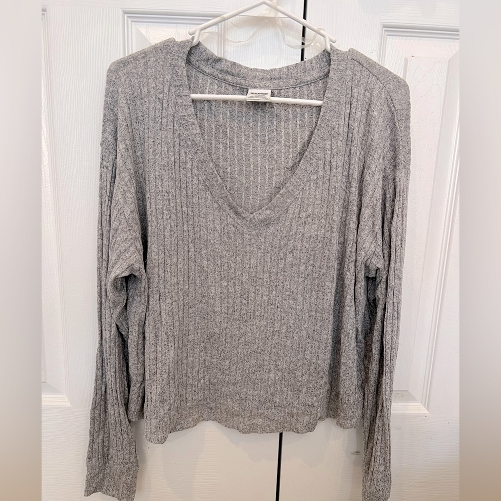 PINK grey sweater large - Picture 1 of 2